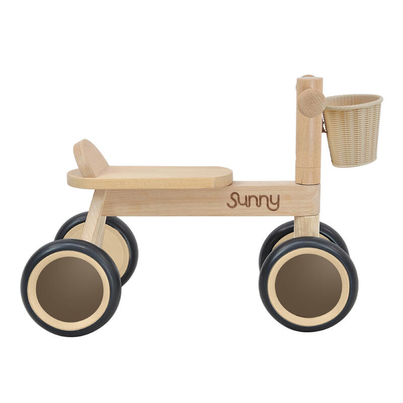 Sunny Mini Walker Draisienne - Bois, Panier - 4 Roues - 1,5 à 3 ans