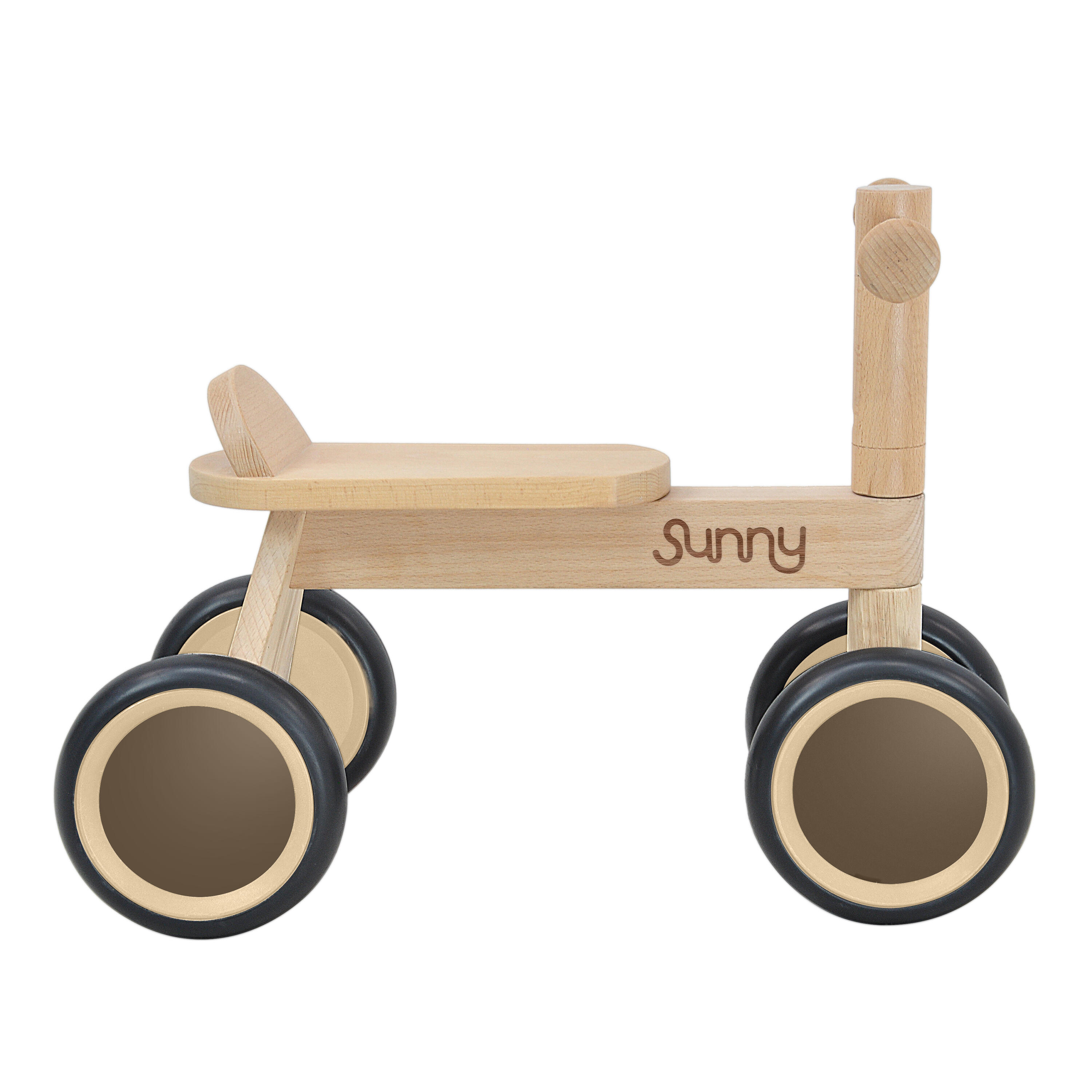 Bicicletta senza pedali in legno, Mini Walker, 4 ruote - da 1,5 a 3 anni 5/5