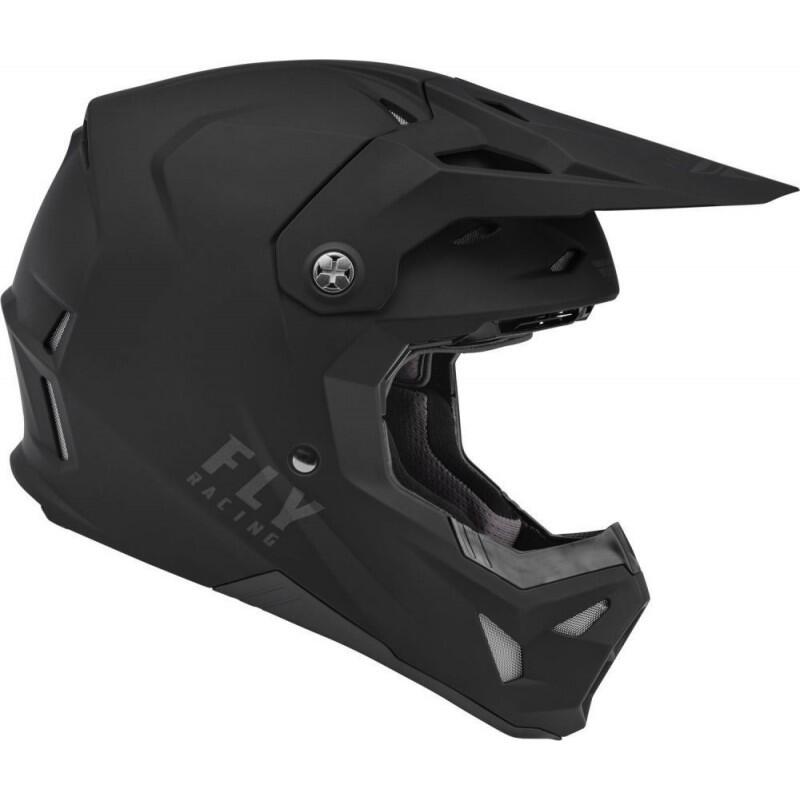 FLY RACING CASQUE FORMULA CP SOLID NOIR MAT 1/4