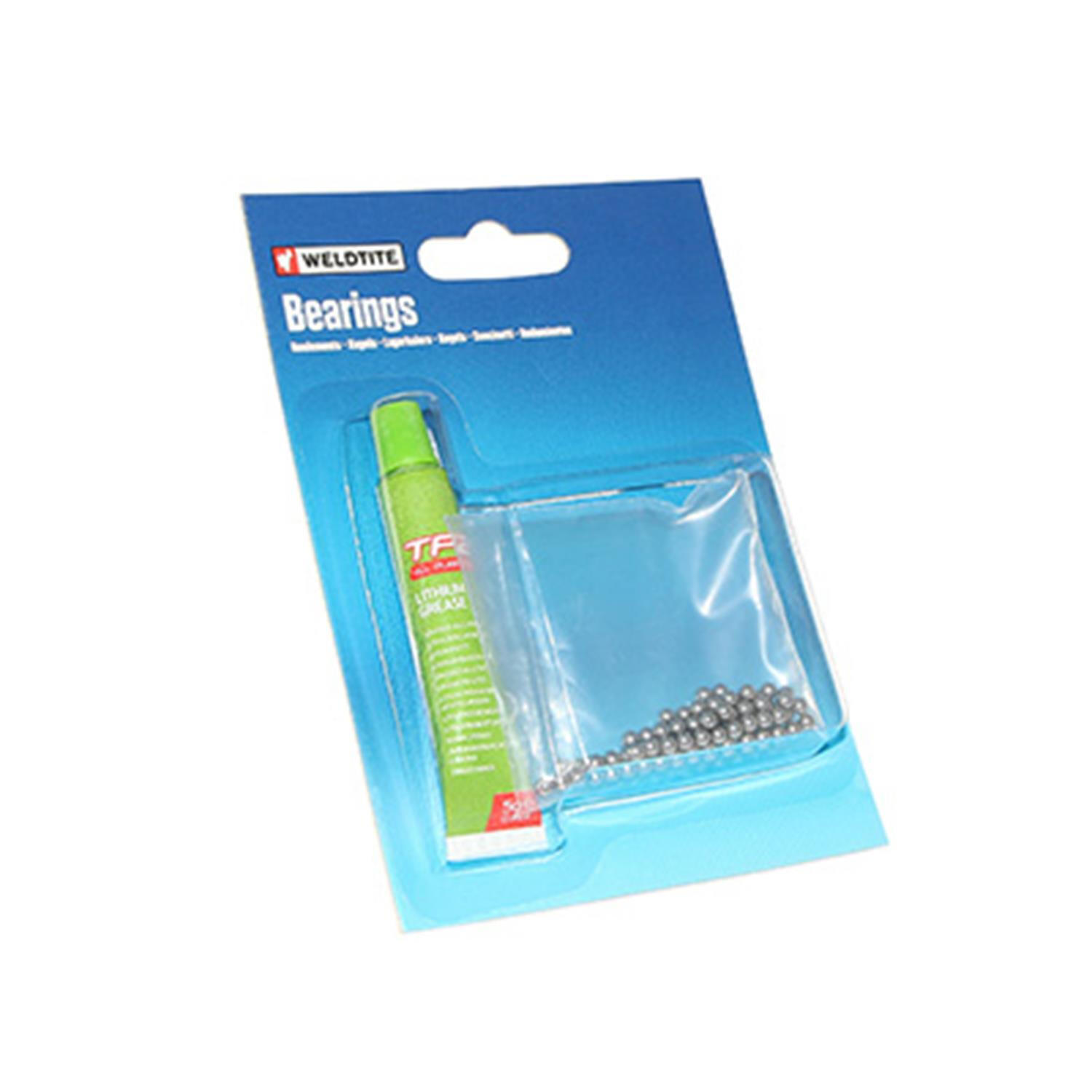 WELDTITE Set di 72 Cuscinetti bici a sfera con grasso Weldtite 3,175