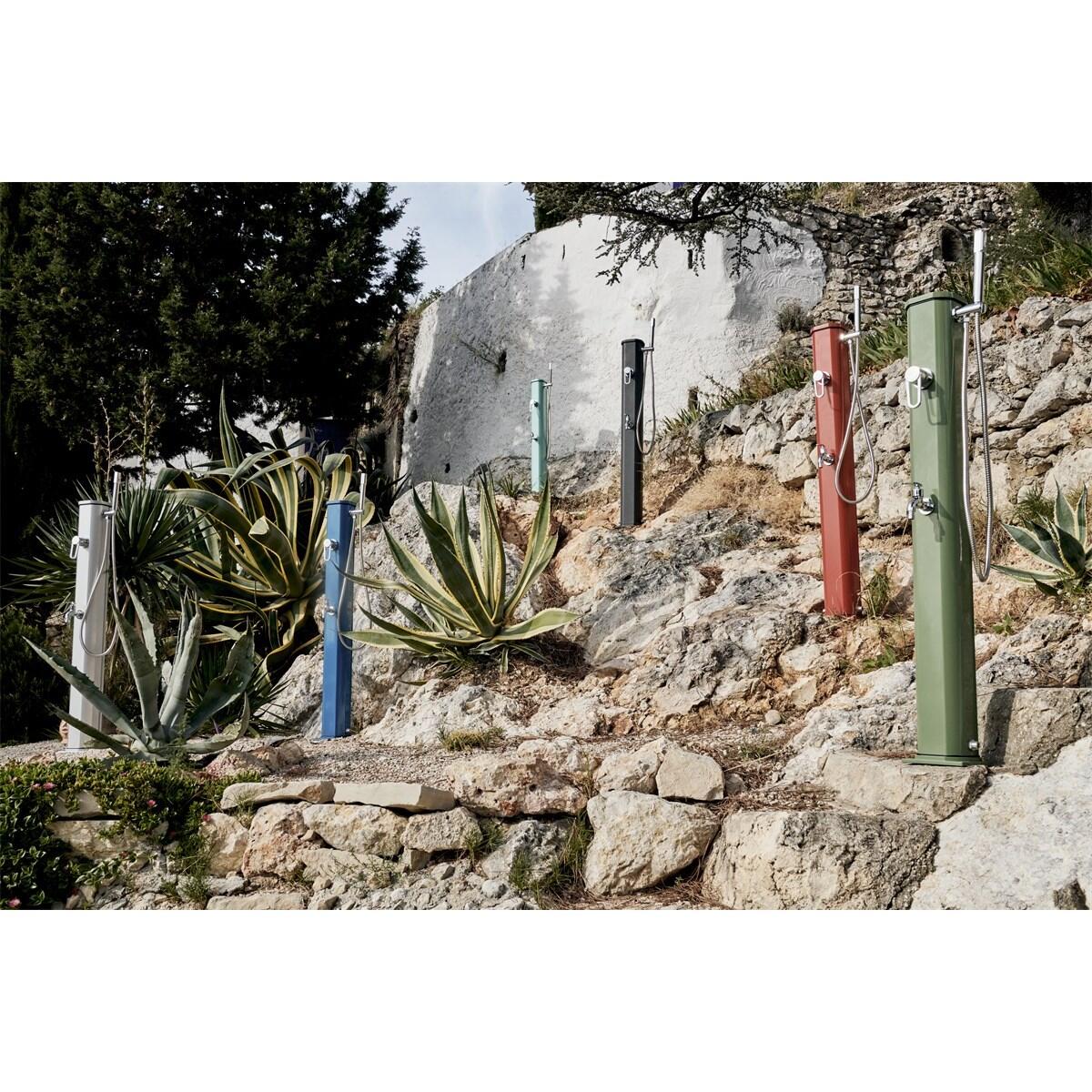 Douche buiten Zon Jolly Go 20L met Voetenspoel - Aluminium - 120 cm 7/7