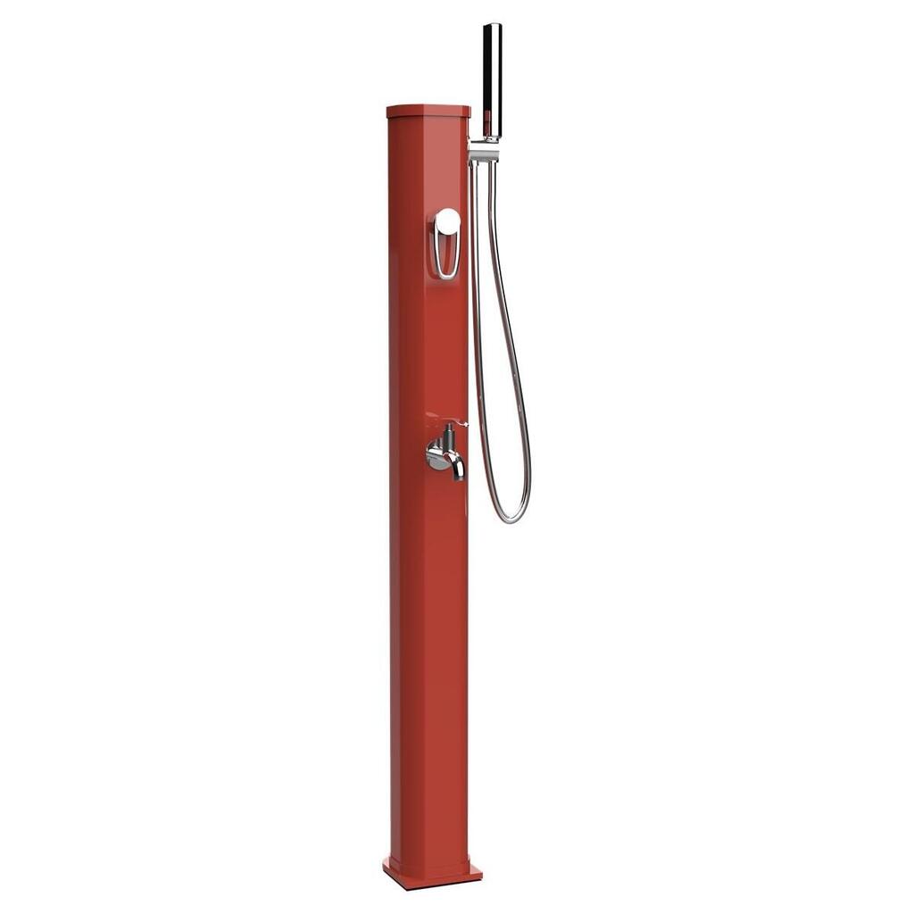 Solar Outdoor Shower Jolly Go 20L with Foot Rinse - Aluminium - 120 cm