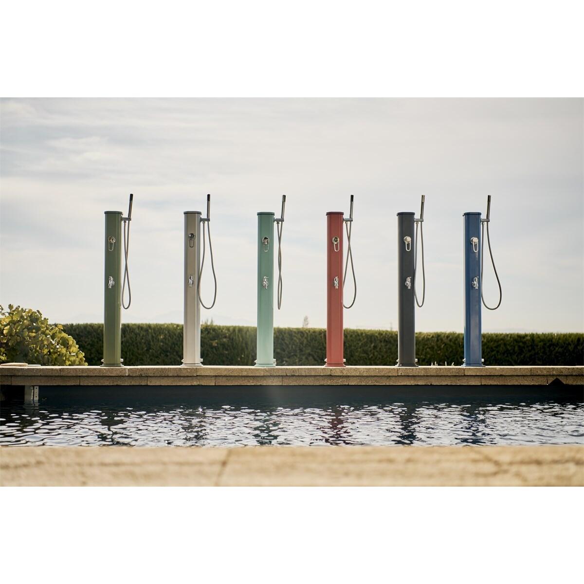 Douche buiten Zon Jolly Go 20L met Voetenspoel - Aluminium - 120 cm 6/7