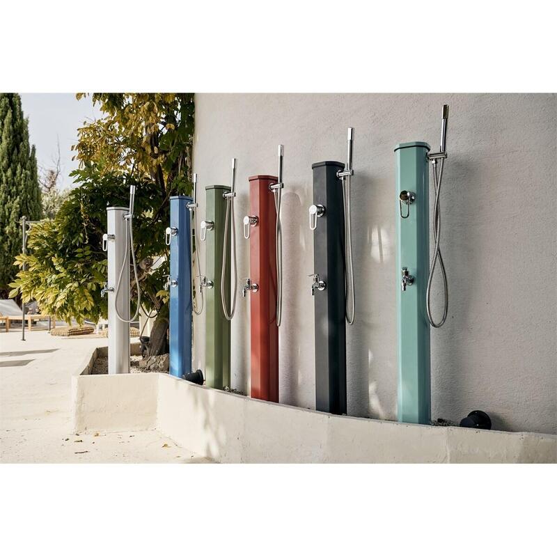 Dus solar exterior Jolly Go 20L cu duș de picioare - Aluminiu - 120 cm