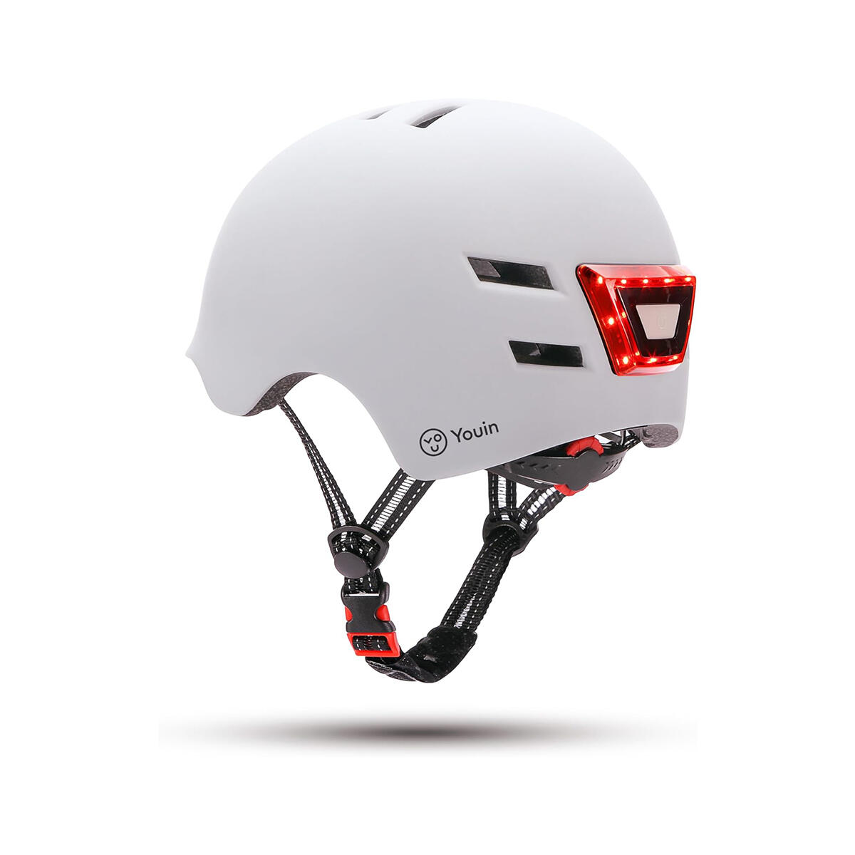 YOUIN Capacete led frontal e traseiro branco - tam M