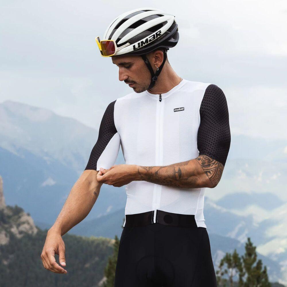 Camisola de manga curta S-Pro Branco ciclismo Homem Preto Mobel 3/3