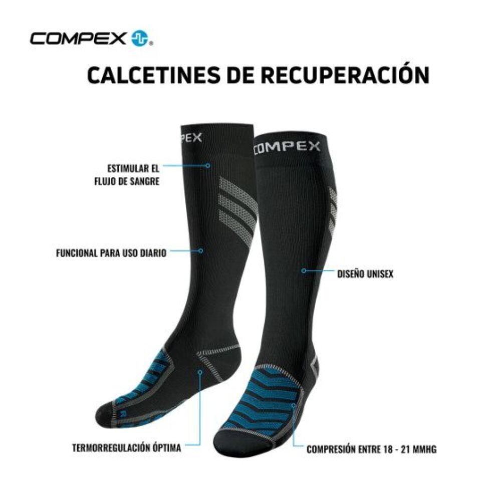 Recovery Sock Compression Recovery Preto corrida Unisex Preto Compex 3/3