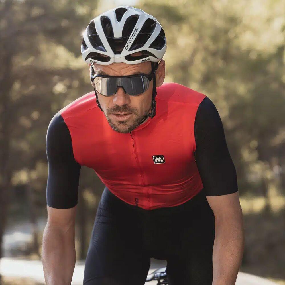 Camisola de manga curta S-Pro Vermelho ciclismo Unisex Vermelho Mobel 3/3