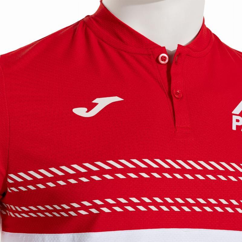 Polo Joma A1 Padel Blanco Rojo 3/5