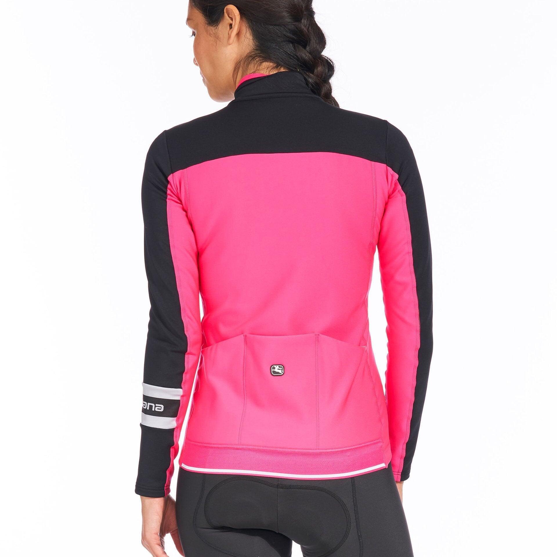 Giordana Womens FR-C Pro Thermal Long Sleeve Jersey - Pink/Black 2/2