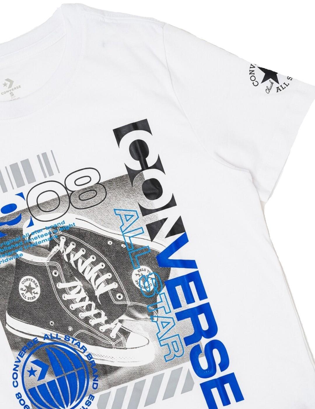 Camiseta para Niño Converse kids Photo sneaker Blanco 2/4