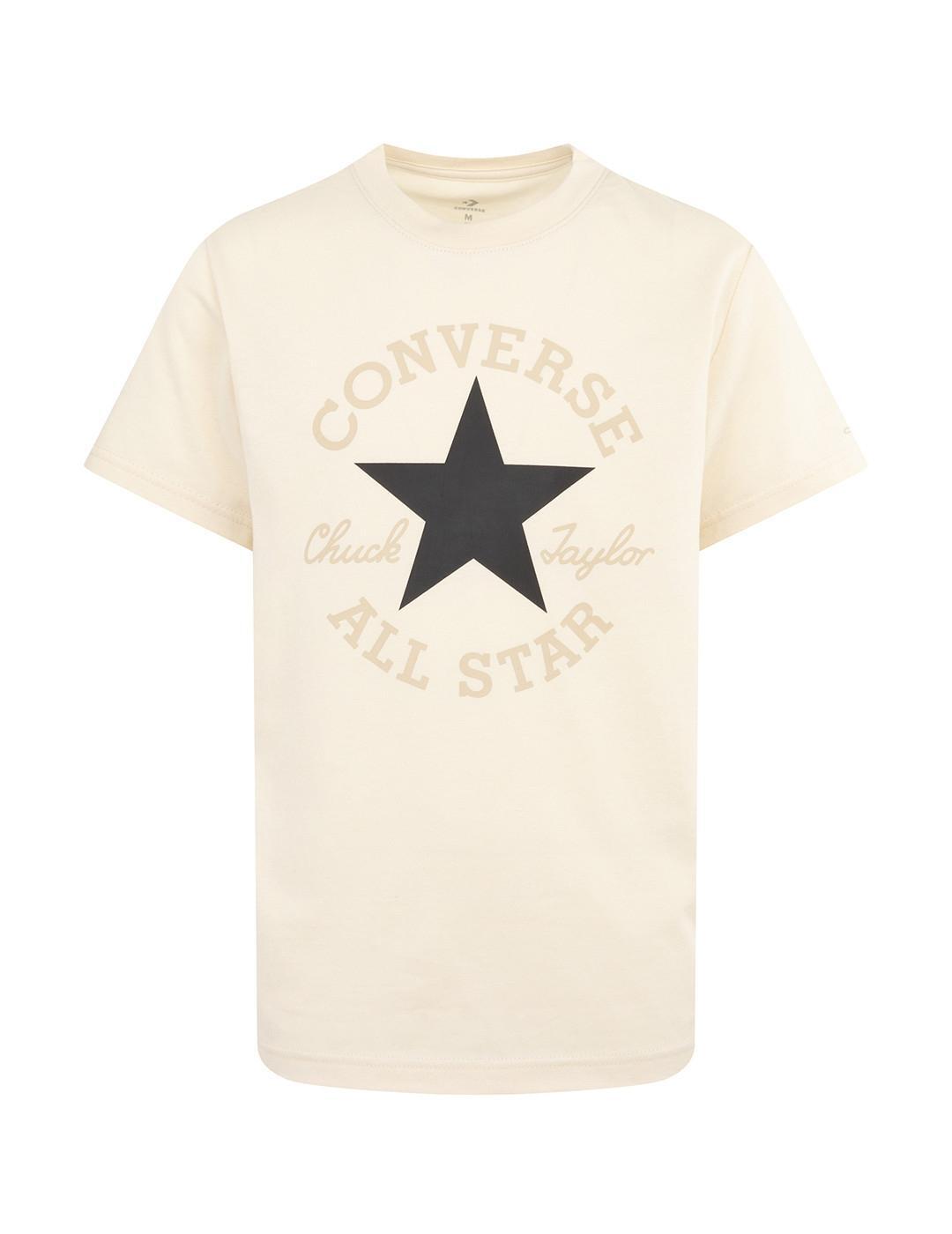 T-shirt pour enfant Converse kids Naturel ivoire Beige 1/4
