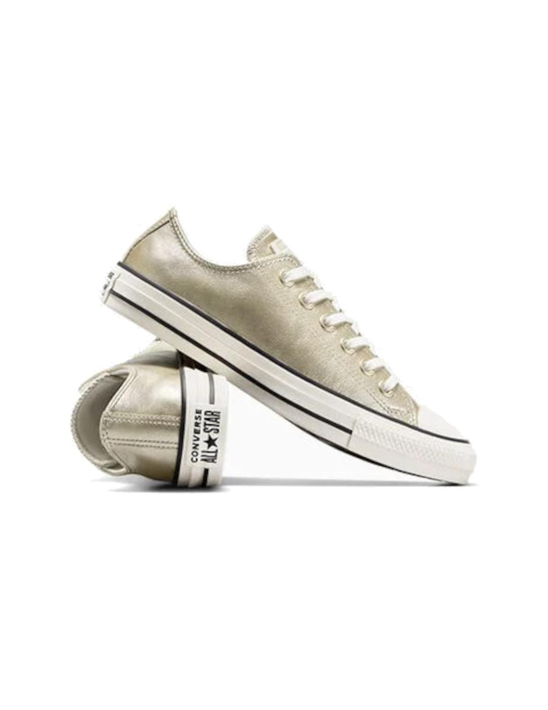 Dámské boty Converse All Star v metalické zlaté barvě. 3/6