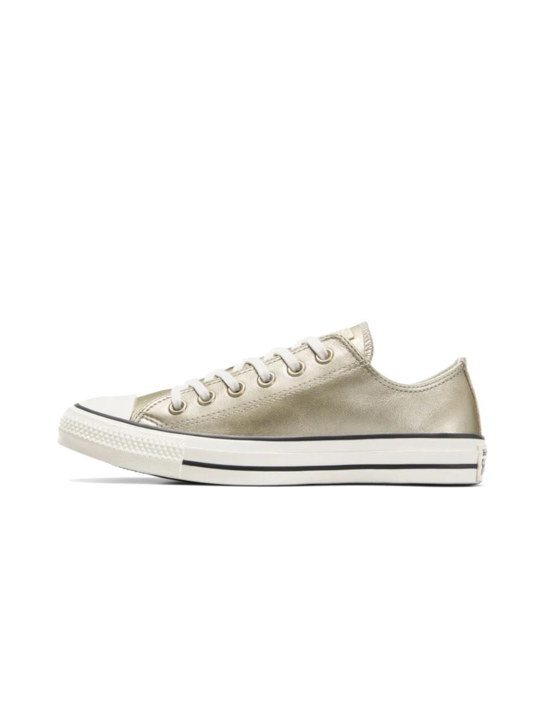 Dámské boty Converse All Star v metalické zlaté barvě. 2/6
