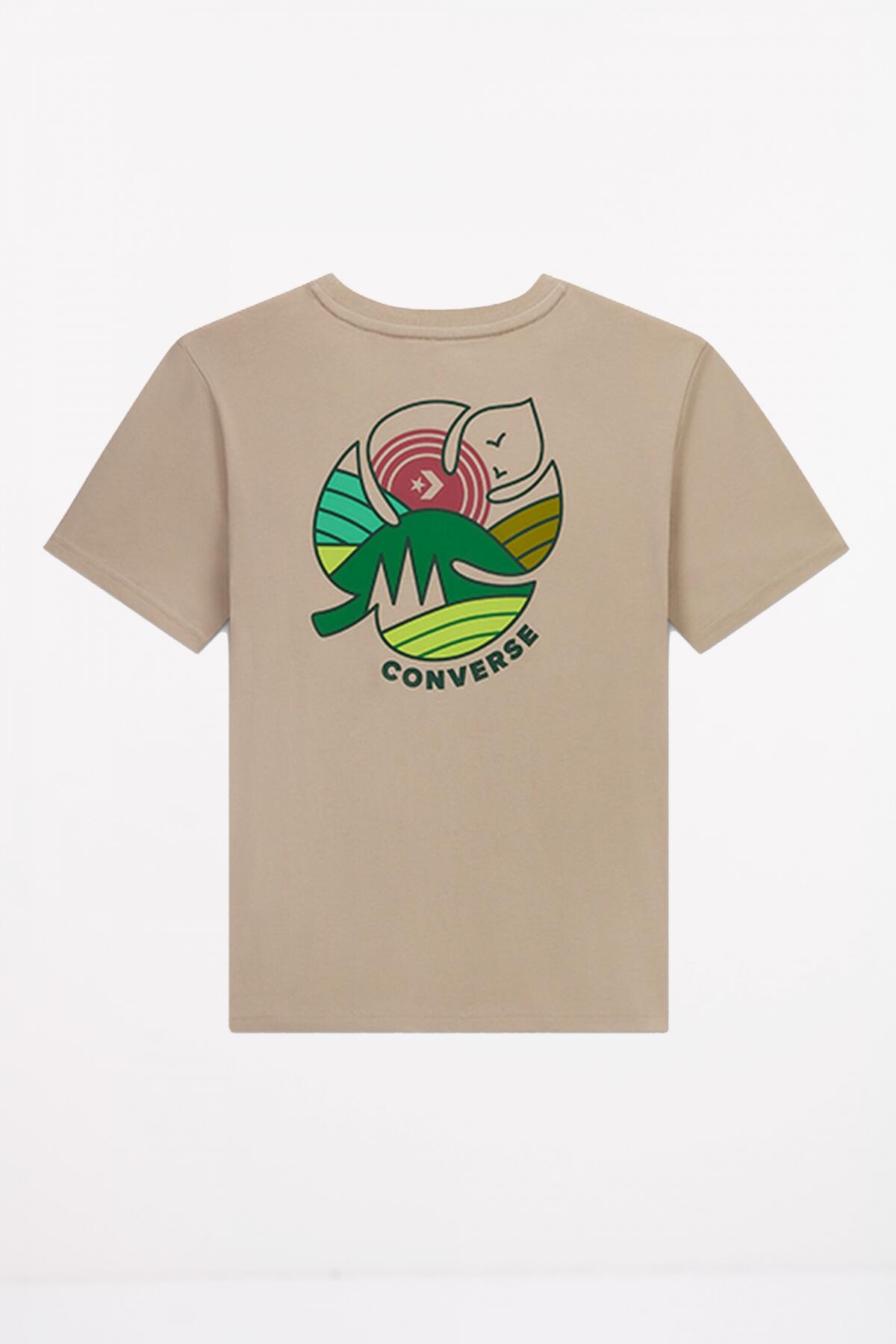 T-shirt Converse Modèle Leaf T-shirt Couleur Marron 5/5