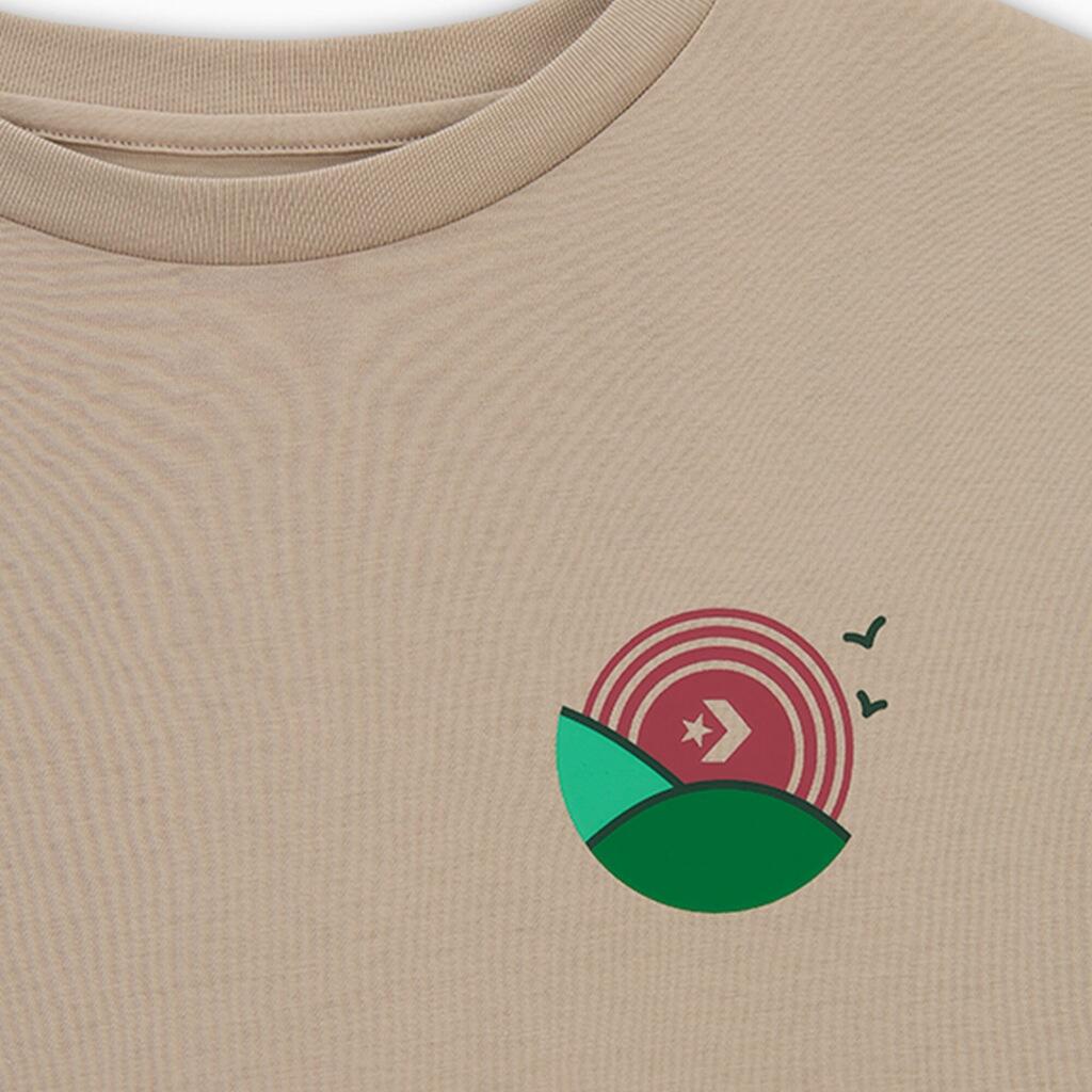 T-shirt Converse Modèle Leaf T-shirt Couleur Marron 3/5