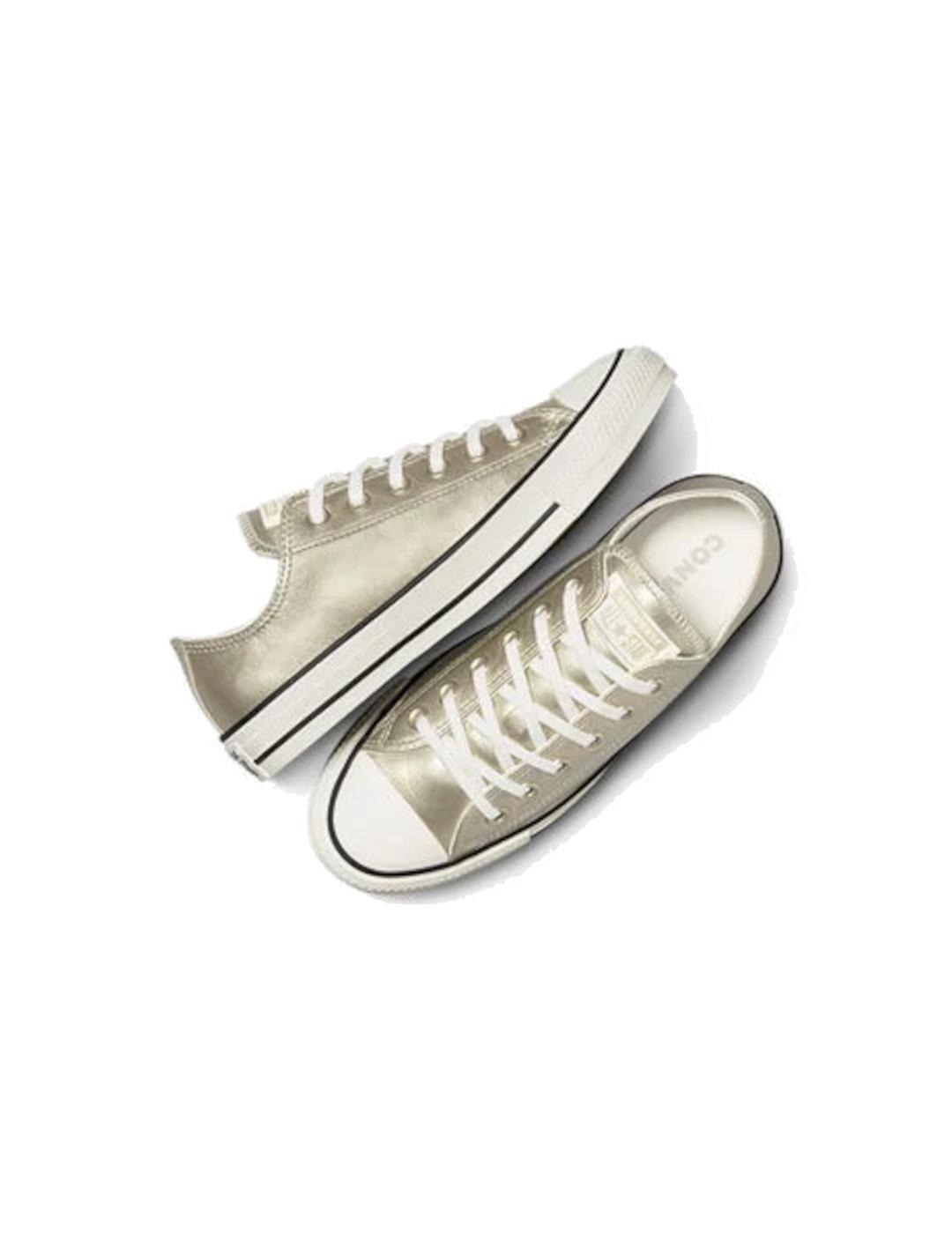 Dámské boty Converse All Star v metalické zlaté barvě. 4/6