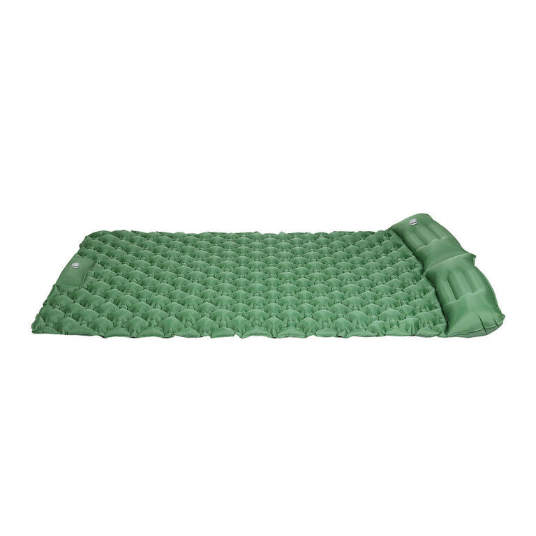Self-inflating double camping mattress