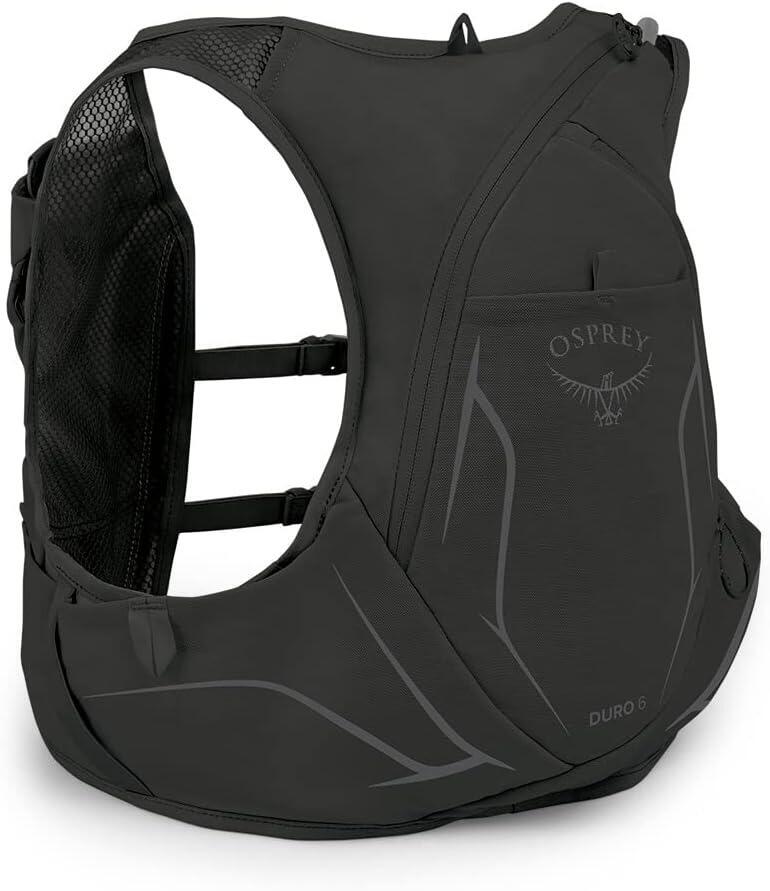 OSP Osprey Duro 6L Mens Running Hydration Vest w Reservoir Dark Charcoal Grey