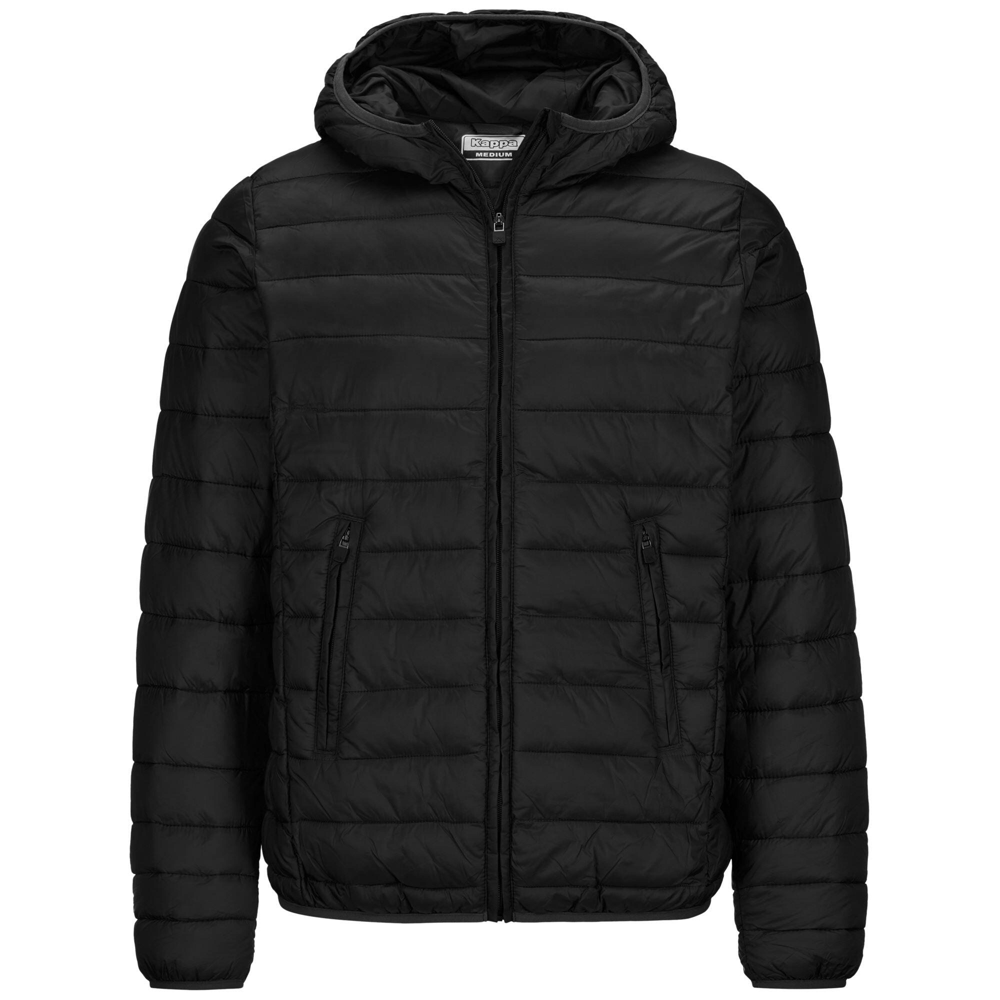 KAPPA giubbotto da uomo in nylon nero da fitness