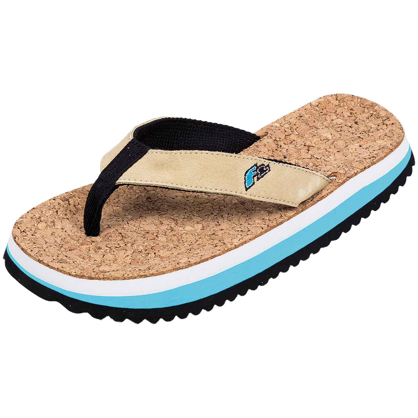 F2 F2 Herren Schuhe Beach Slipper Flip Flops 40/41 Blau/Beige 2024/25