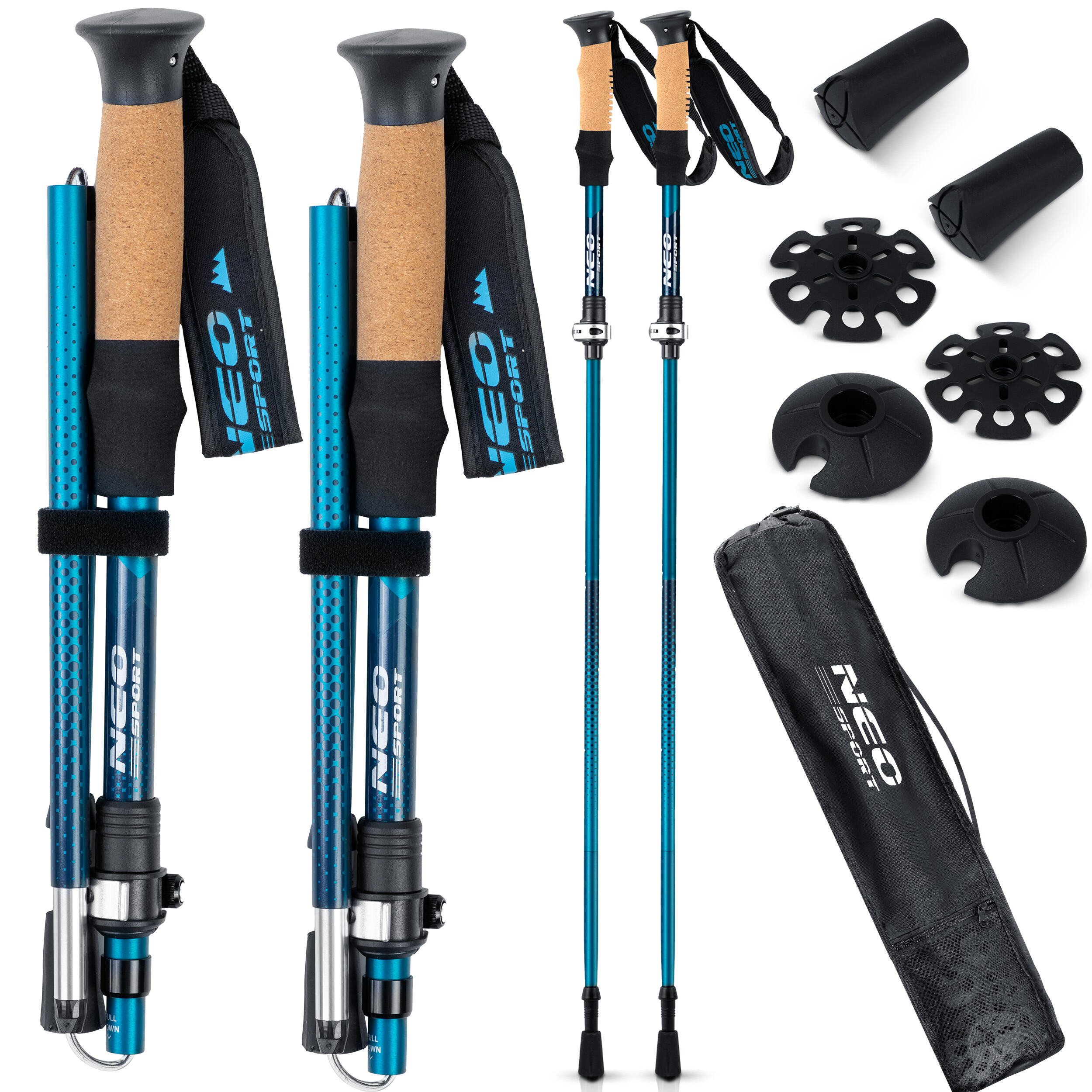 Kijki trekkingowe teleskopowe składane Neo-Sport NS-382 1/7