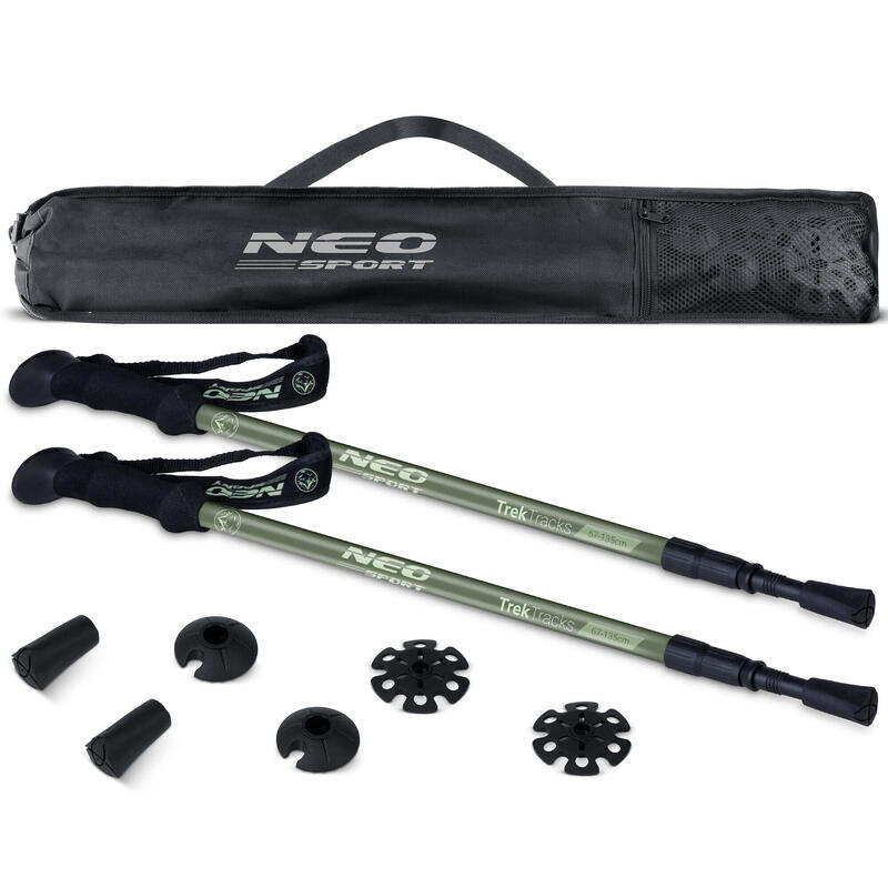 Baston de trekking 2 buc. Nordic Walking telescopic antișoc ajustabil EVA