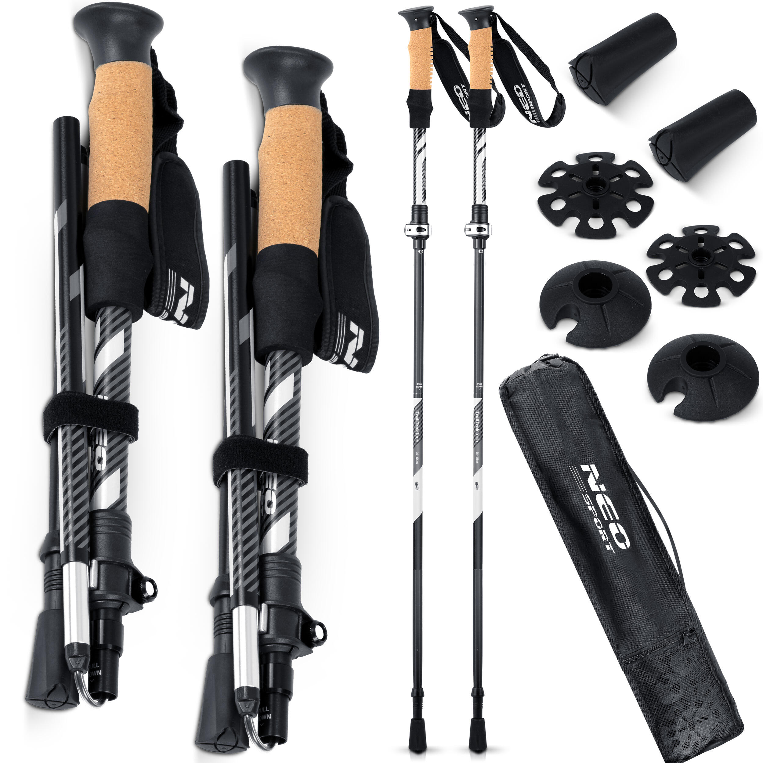 Kijki trekkingowe teleskopowe składane Neo-Sport NS-382 1/7