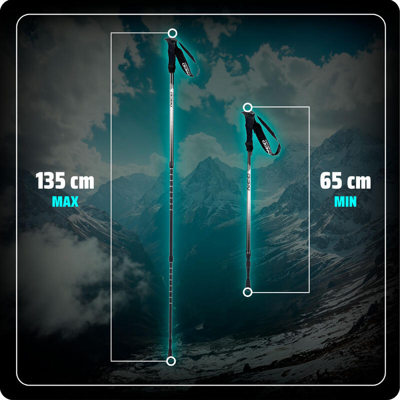 Baston de trekking 2 buc. Telescopice Antishock EVA