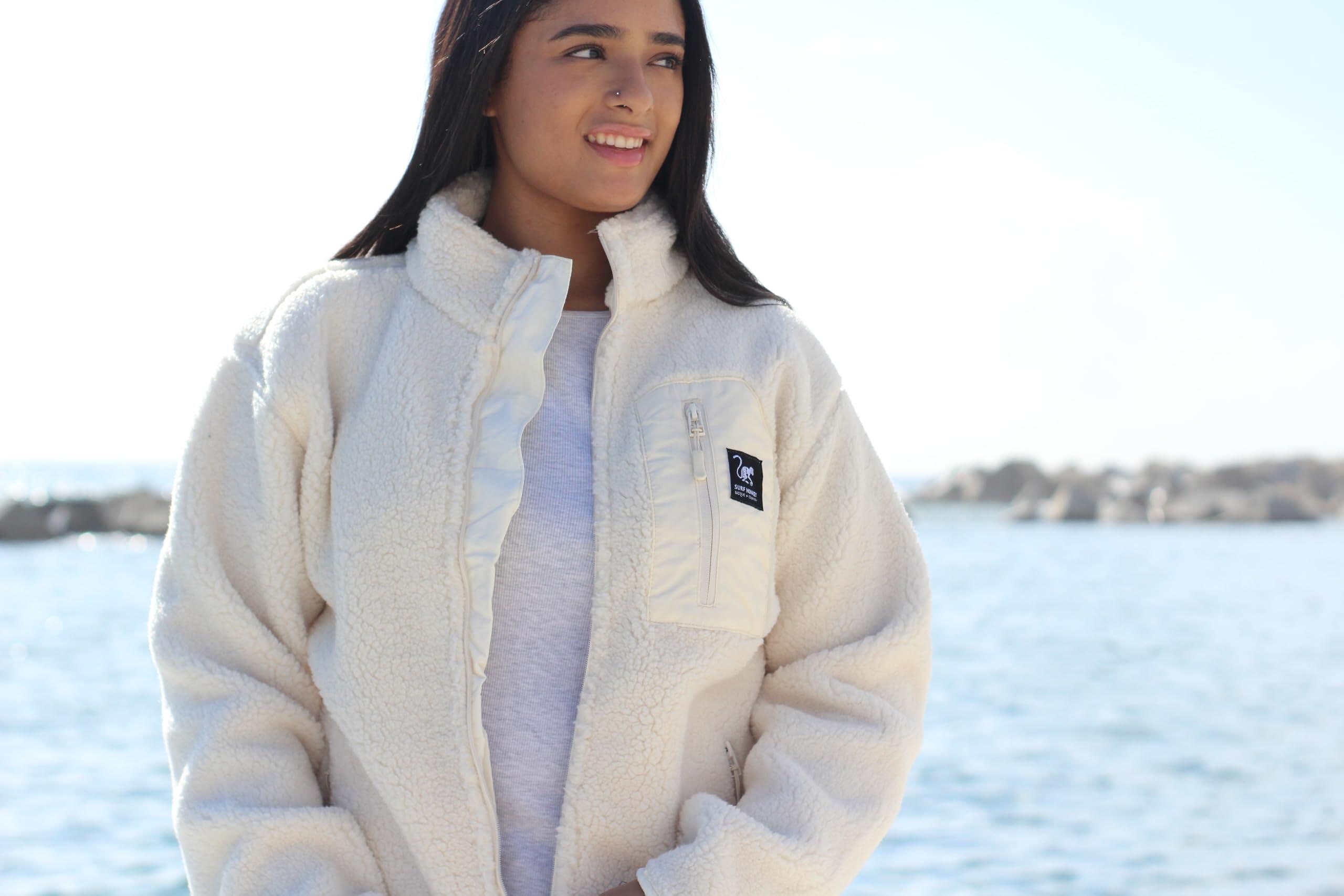 Chaqueta de Forro Polar Cremallera - Unisex / Poliéster Reciclado (Blanco) 2/5