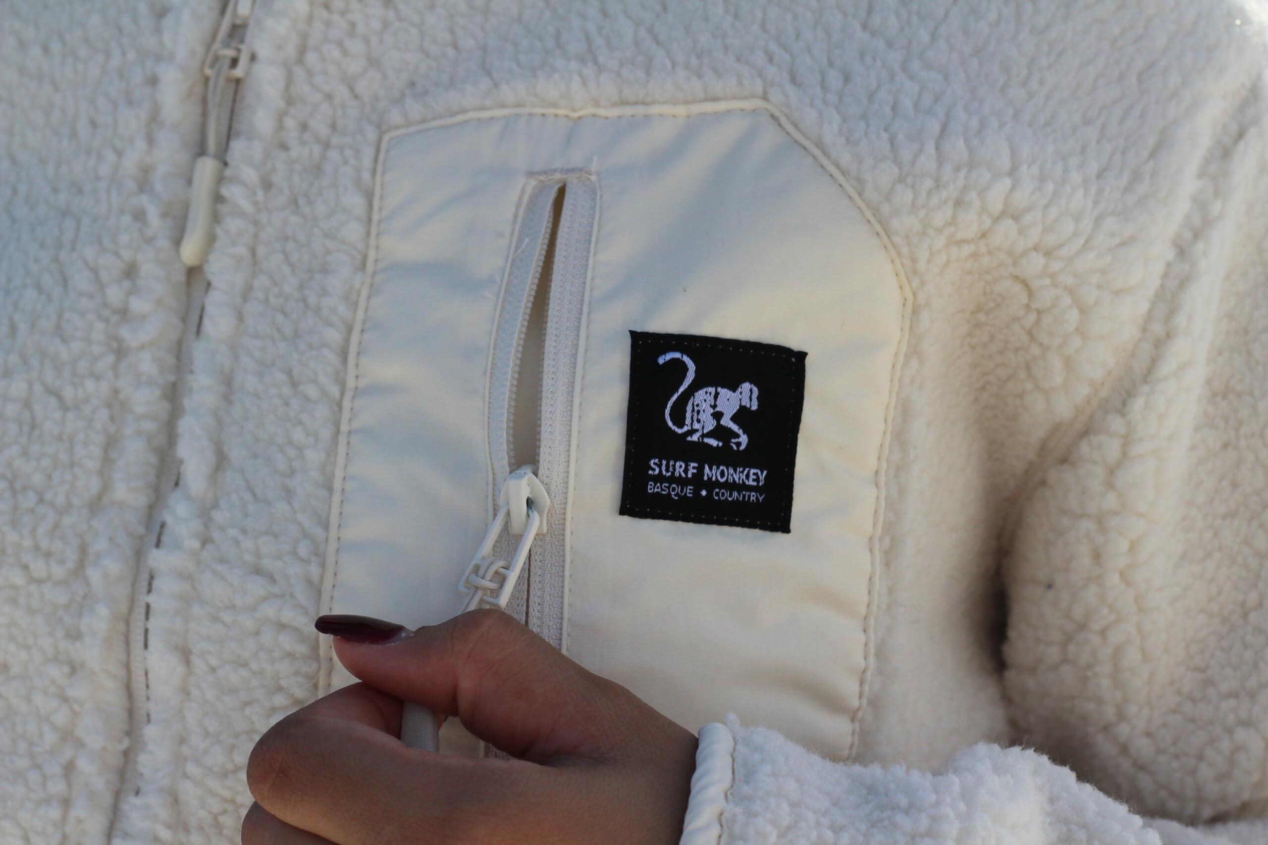 Chaqueta de Forro Polar Cremallera - Unisex / Poliéster Reciclado (Blanco) 3/5