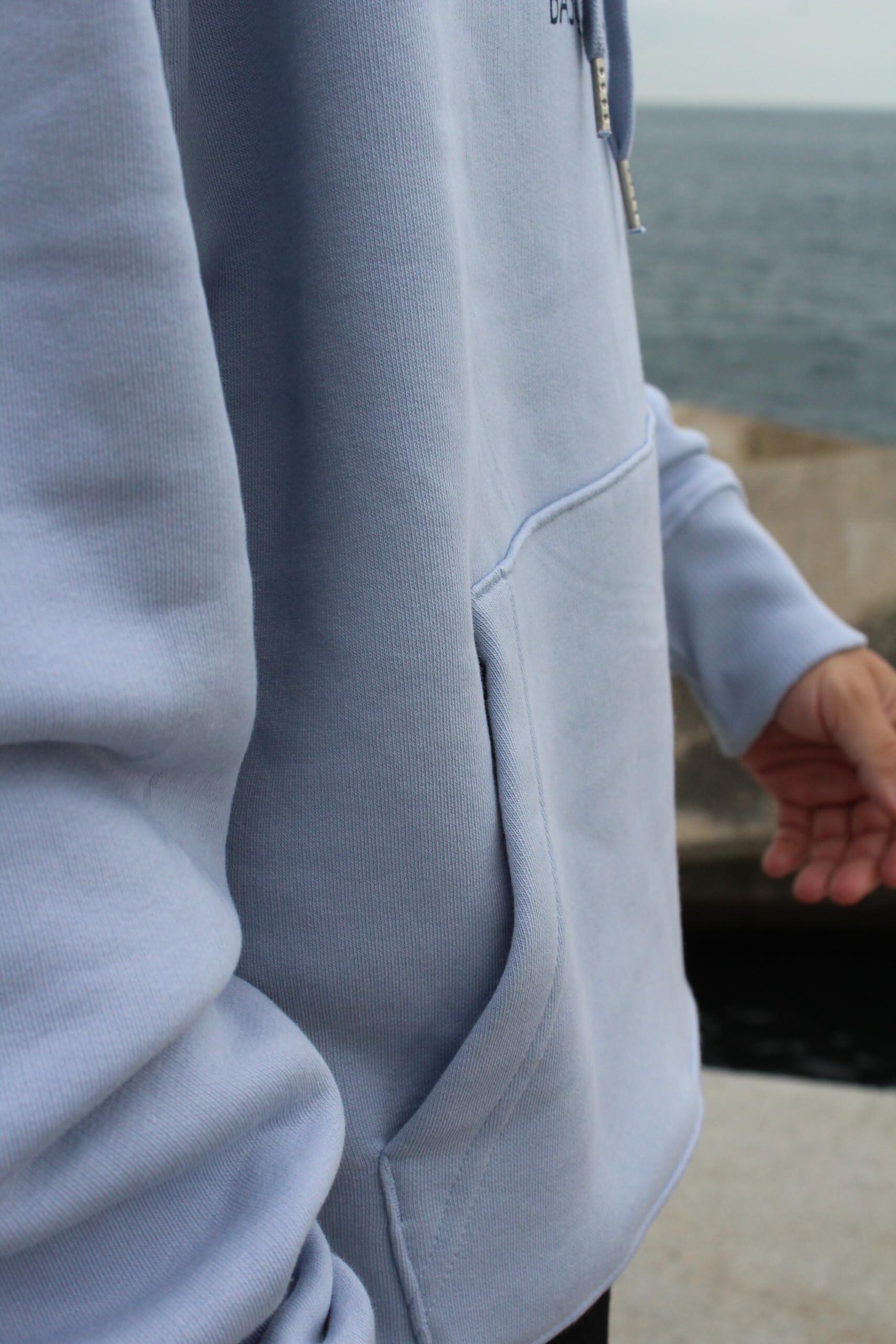 Sweat à Capuche / Homme-Femme - Coton Biologique (Serene Blue) 3/3