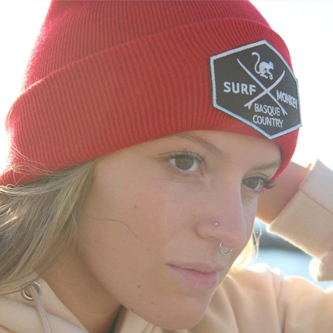 Czapka dzianinowa Beanie – rozmiar uniwersalny – (czerwona) 3/6