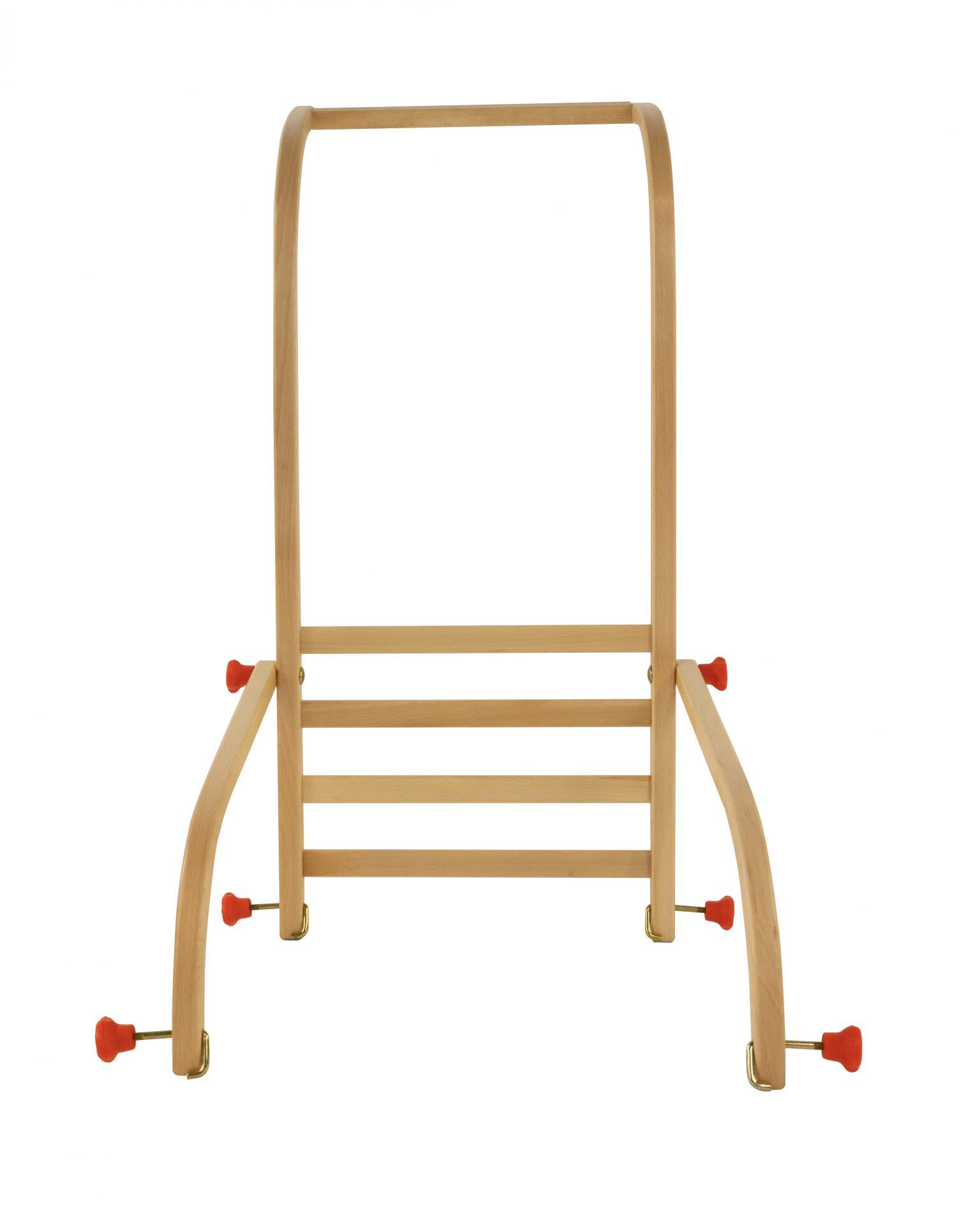 Holzschlitten AD323 95cm + AD310 Rückenlehne und Schiebestange + AD300 Schnur 5/7