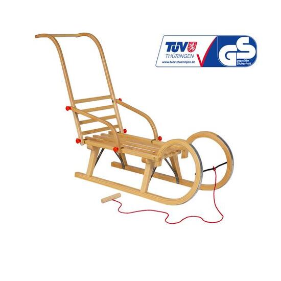 Zestaw sanki drewniane AD323 D95 + AD310 oparcie popychacz + AD300 sznurek