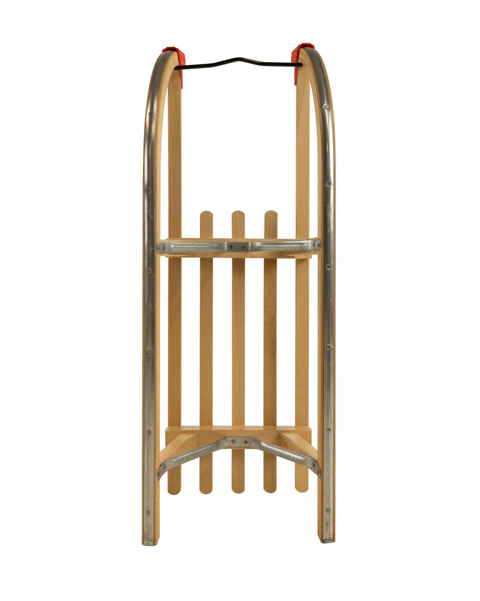 Zestaw sanki drewniane AD324 D90 + AD303 oparcie czerwone + AD300 sznurek 4/7