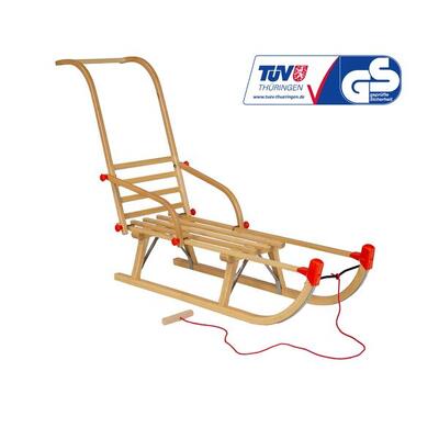 Zestaw sanki drewniane AD324 D90 + AD310 oparcie popychacz + AD300 sznurek