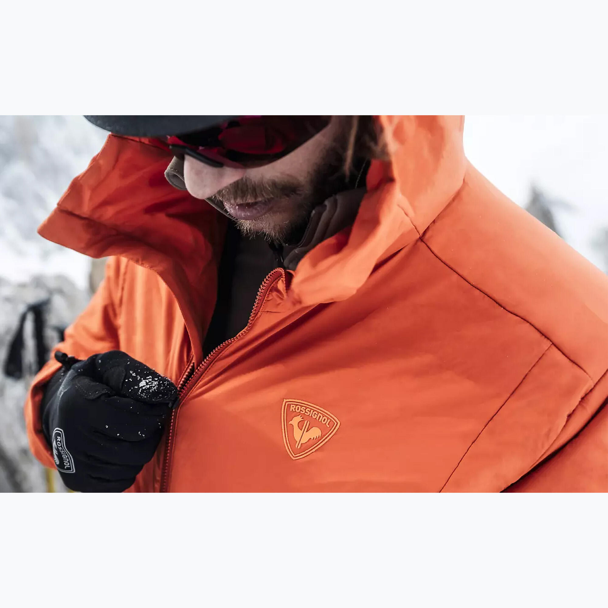 Kurtka narciarska Rossignol męska Opside Hoodie JKT pomarańczowa 4/7