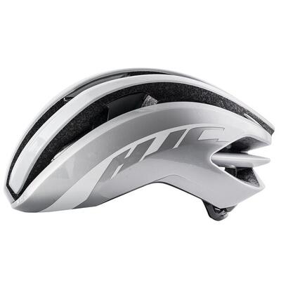 Ibex road helm - glanzend wit / zilver
