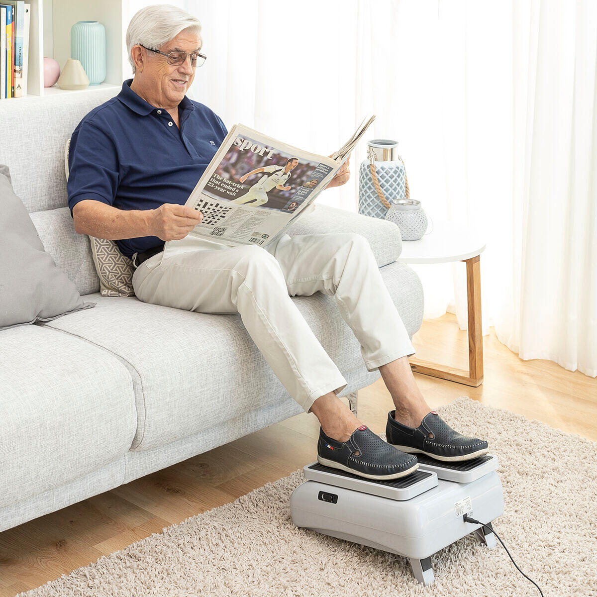 Exerciseur de Jambe Passif pour Marcher tout en Étant Assis InnovaGoods 2/5