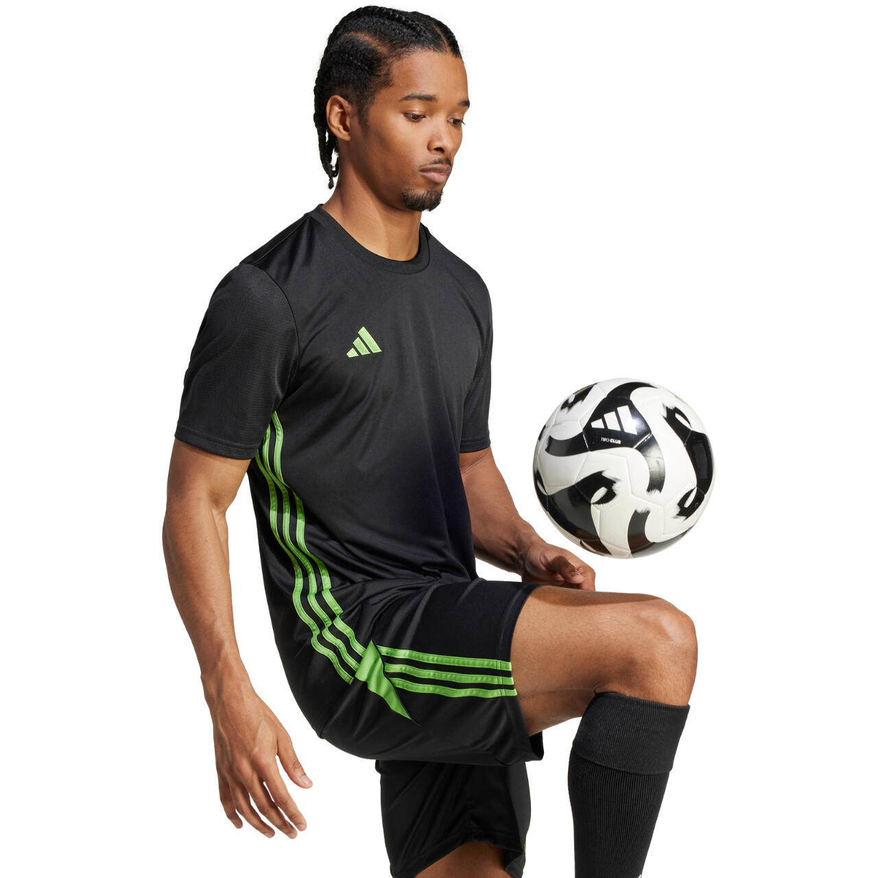 T-shirt adidas zwart van polyester 6/7