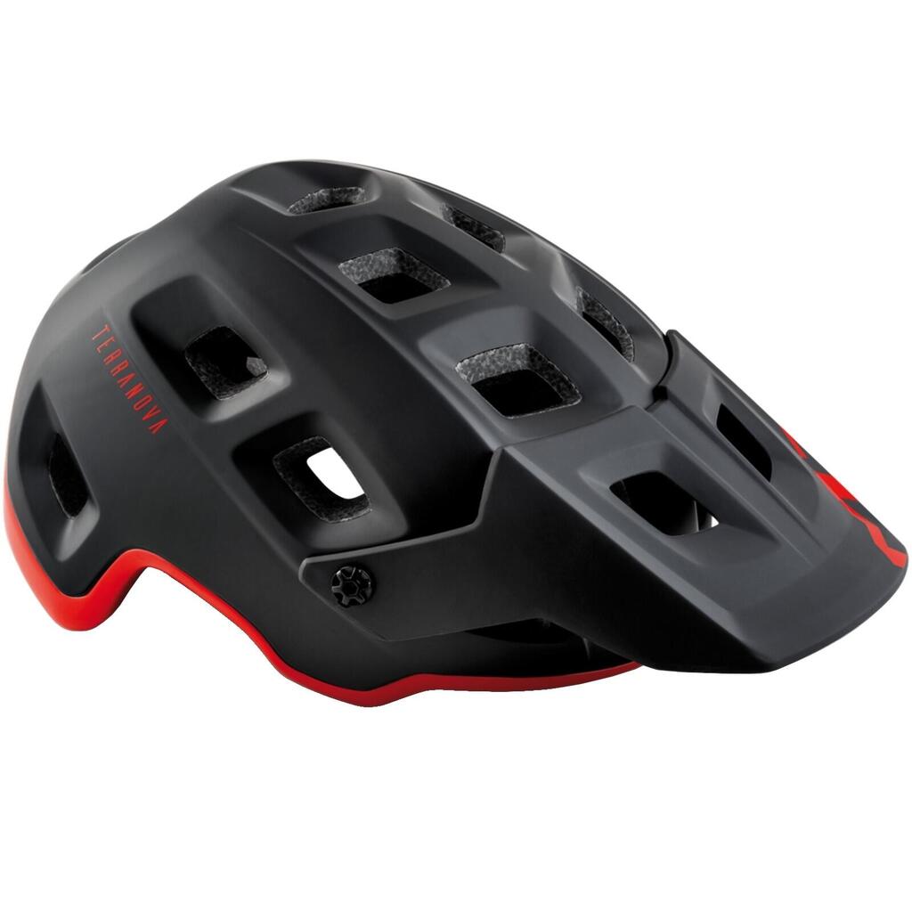 MET Terranova Helmet - All-Mountain/Trail Black Red | Matt Glossy