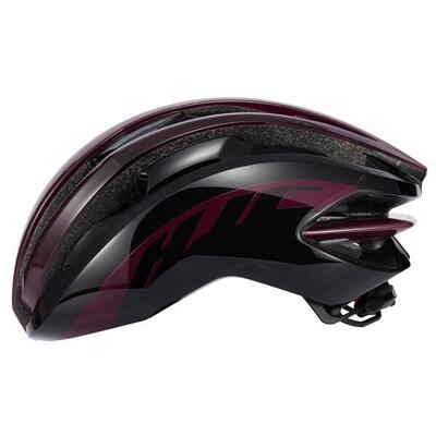 Ibex road helm - glanzend bourgondië / zwart