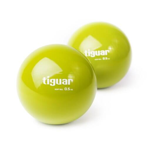 TIGUAR Tiguar 9 cm Weighted Ball Yellow - Robust for Pilates & Strength Training
