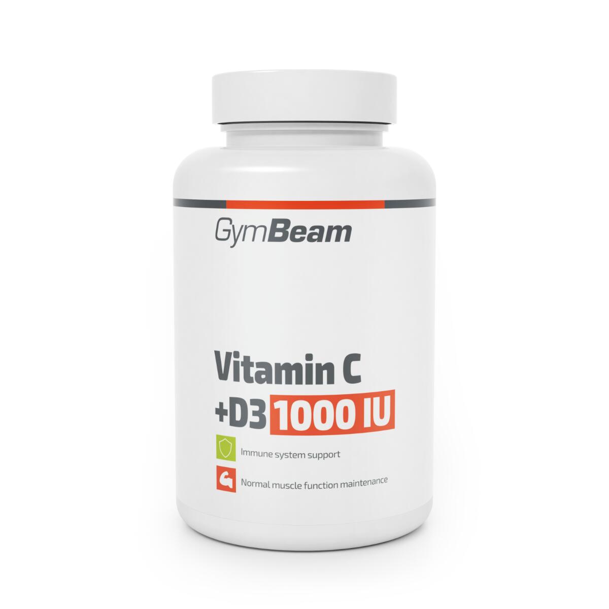 GYMBEAM Vitamín C + D3 tablety 1000 IU
