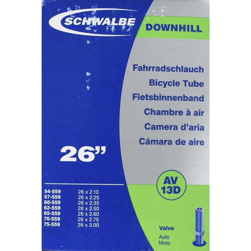 Chambre à air Schwalbe 13D 26 x 2,10/3,00 (54/75-559) AV 40 mm