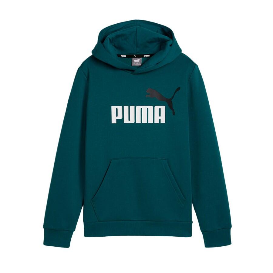 Młodzieżowa bluza z kapturem i dużym dwukolorowym logo Essentials+ PUMA