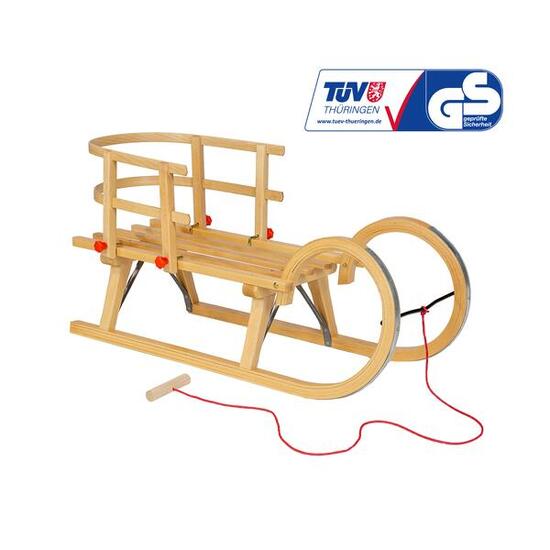 Zestaw sanki drewniane AD323 D95 + AD302 oparcie drewniane + AD300 sznurek