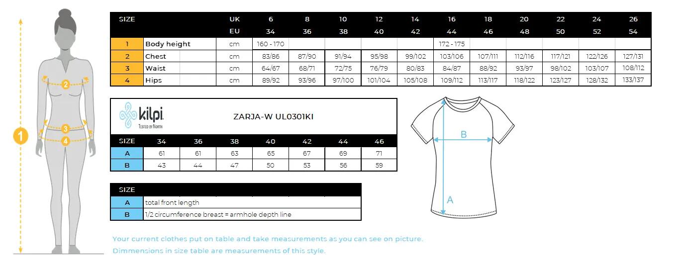 T-shirt en laine mérinos pour femme Kilpi ZARJA-W 4/4