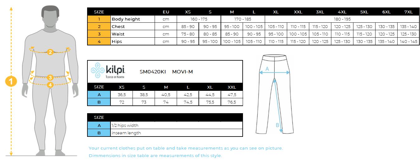 Legging de cyclisme pour homme Kilpi MOVI-M 7/7
